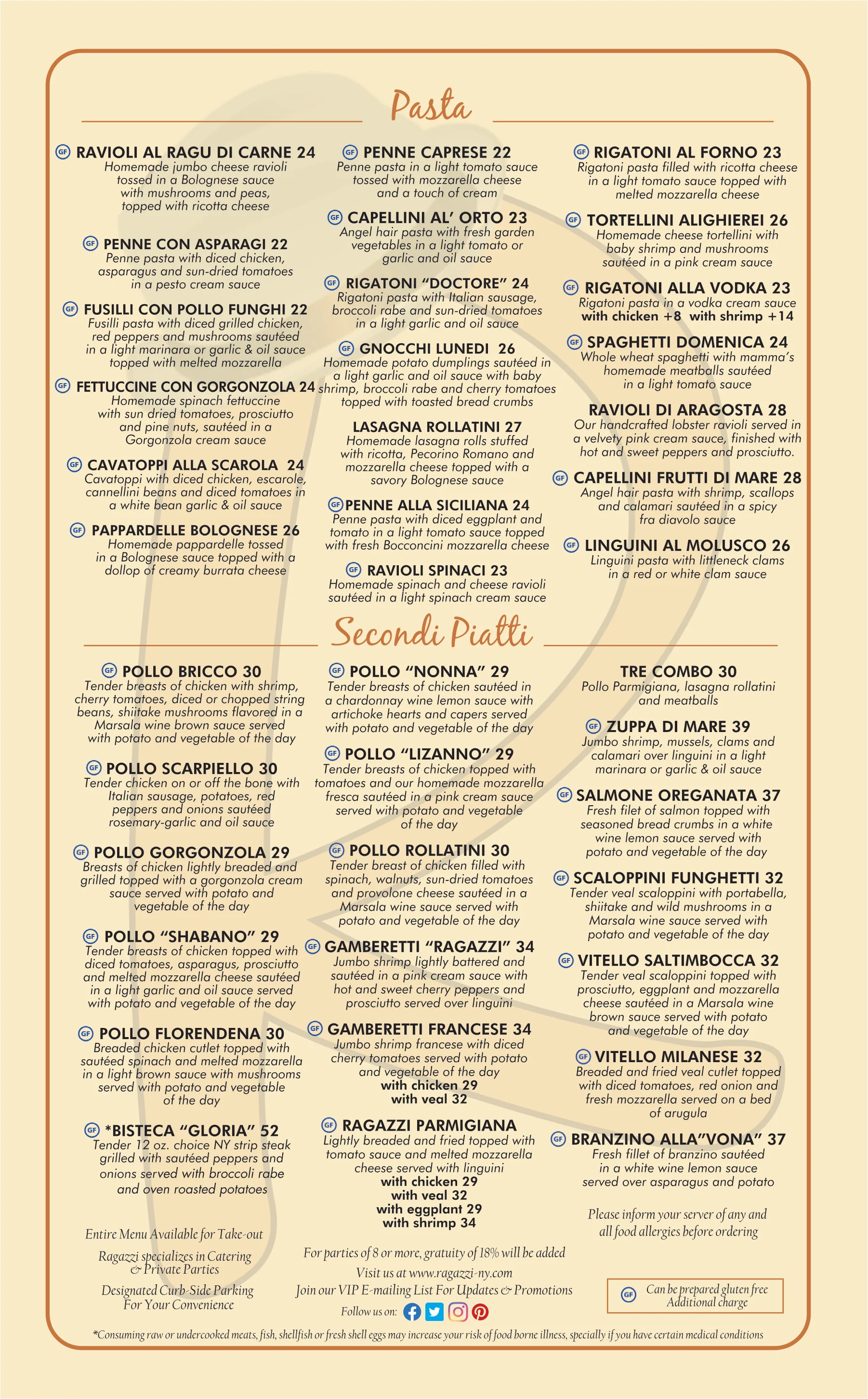 Dinner Menu — page 2