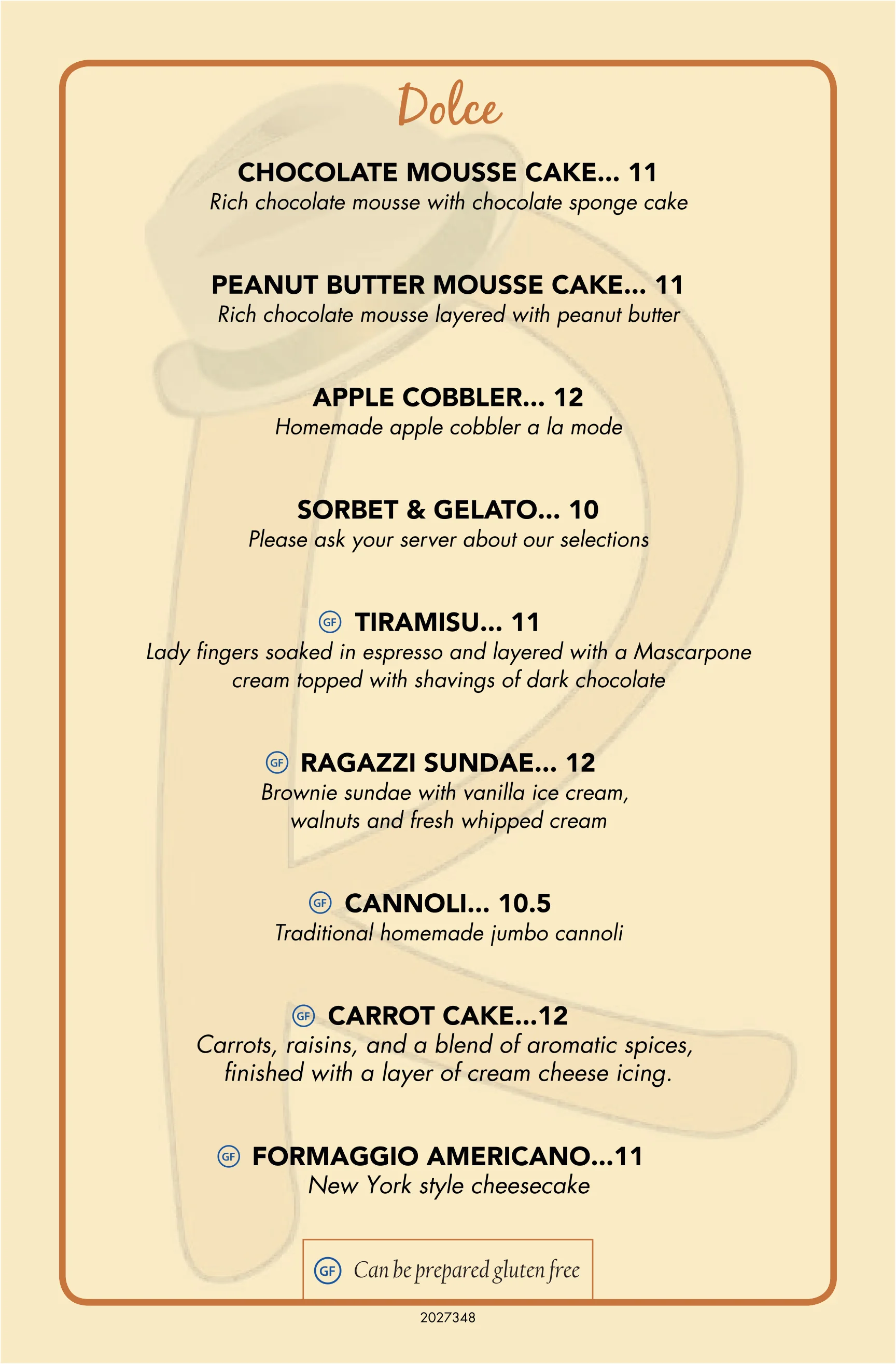 Dessert Menu — page 2