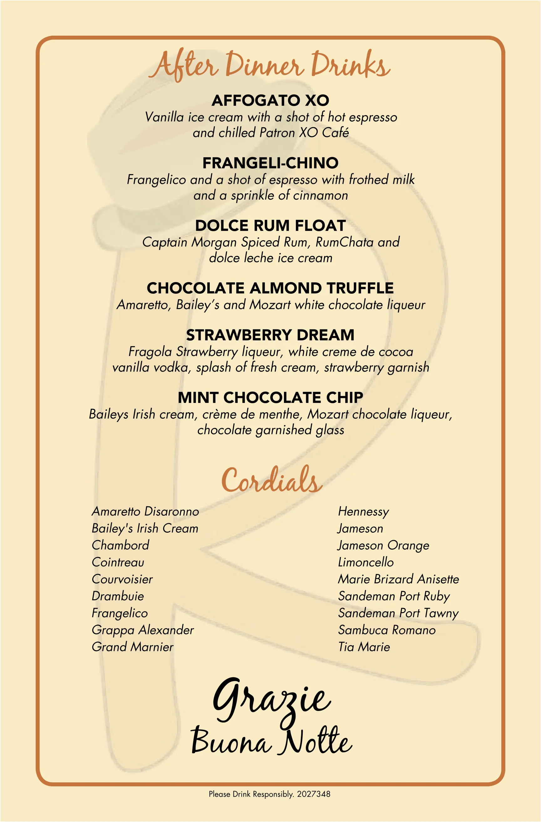 Dessert Menu — page 3
