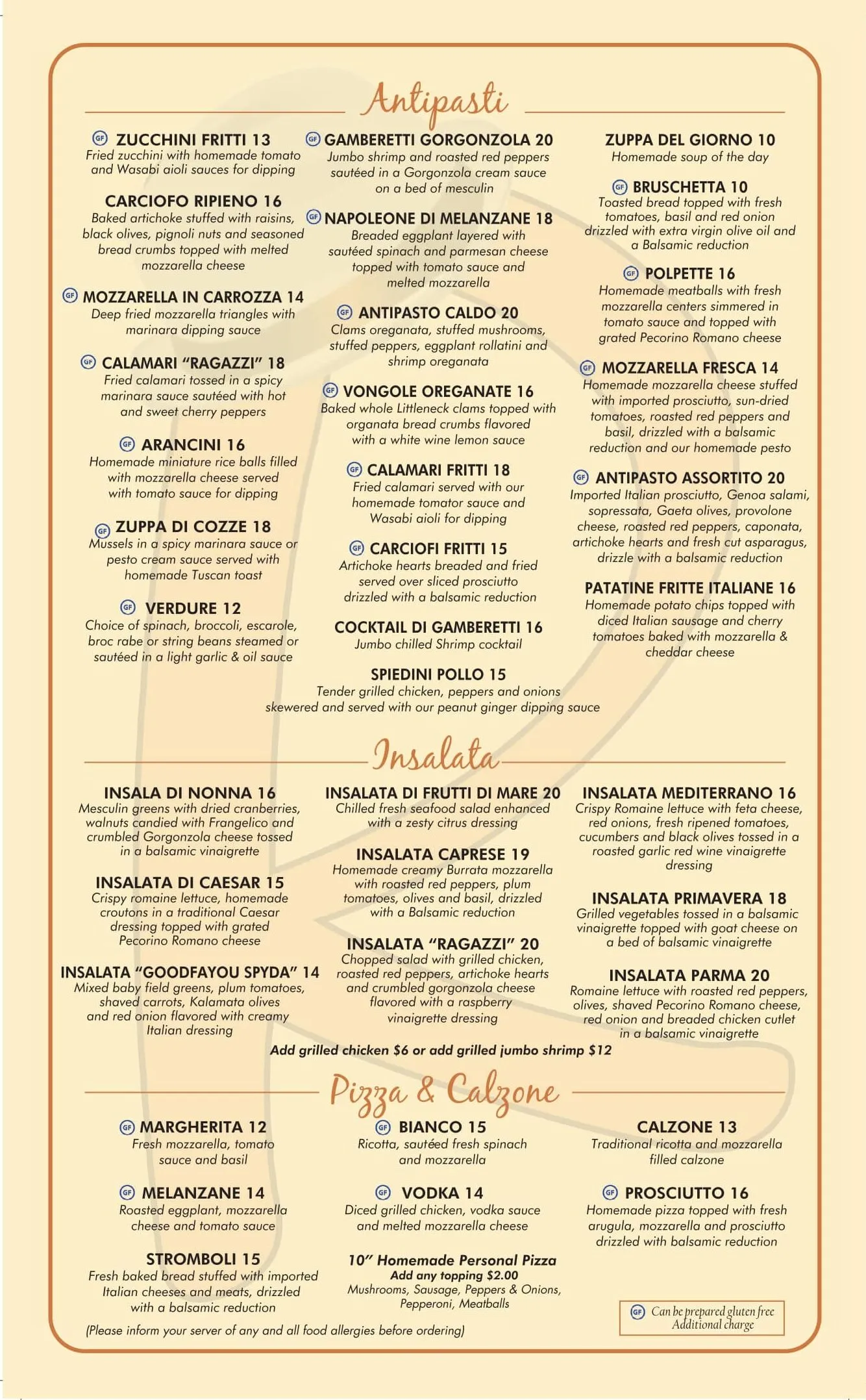 Dinner Menu — page 2