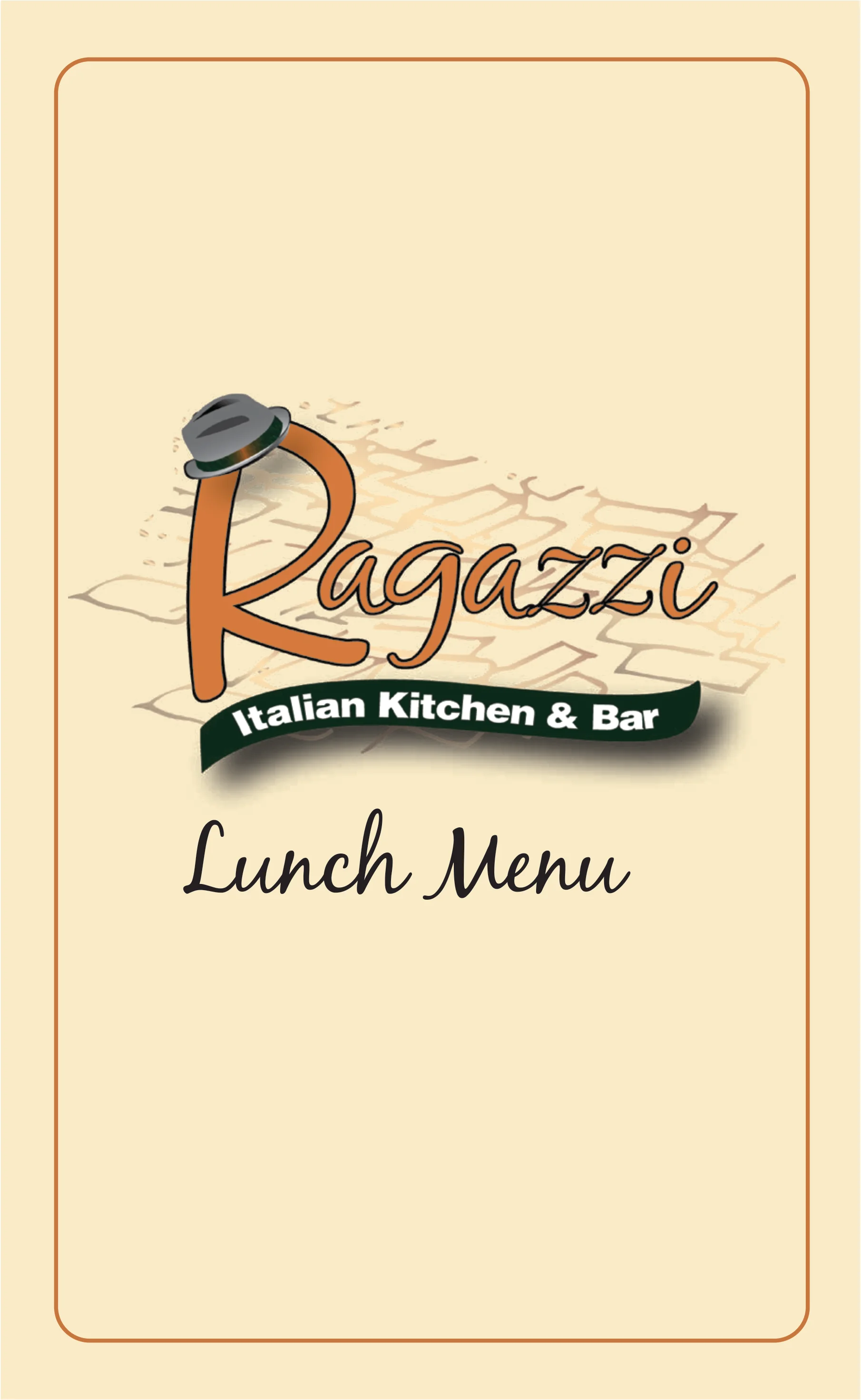 Lunch Menu — page 1